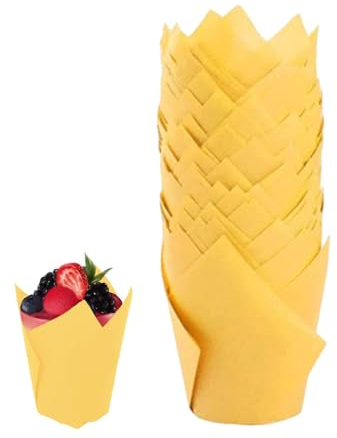 Lot de 1 caissettes à cupcakes sulfurisées en papier pour muffins et cupcakes | Polyvalents et multi-usages pour les amateurs de pâtisserie, décorations de fête de Noël