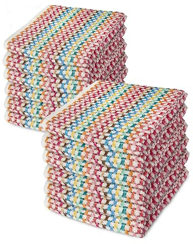 Emma Barclay Tea Towels for Kitchen Packs of 12 100% Cotton Terry Tea Towels Multicoloured Kitchen Home Household Essentials Dish Towels Kitchen Cloths Jazz Design 12 Pack
