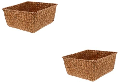 IMIKEYA 2 Stück Ingwer Und Knoblauch Aufbewahrungskorb Ingwer Aufbewahrungskorb Organizer Webkorb Küchen Kleinigkeiten Korb Schreibtisch Spielzeugkoffer Schreibtisch