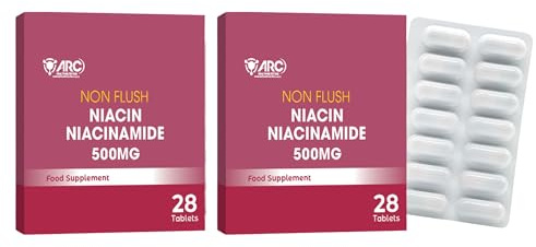 Vitamin B3 Niacinamide 500mg 56 Supplement Tablets for Men & Women - Vegans & Vegetarians - Made in UK