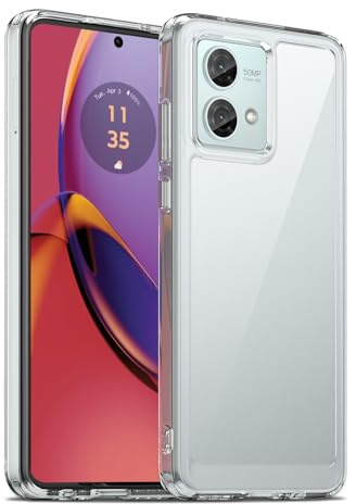 Liisooka Funda para Motorola Moto G84, Militar de Protección contra Caídas, Anti-Amarillo, Antiarañazos, Carcasa Trasera de PC Duro, Case Ultrafina a Prueba de Golpes, Transparente
