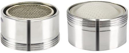 XNTONG - 2 Stück Strahlregler, M28 Außengewinde Wasserhahn Sieb, Aufsatz Mit Verchromtem Messing Und ABS-Filter, für Wasserhähne Mit Mischdüse (Außengewinde 28 mm)
