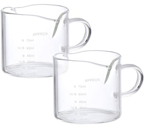 PHENOFICE 2 Pièces Verre Doseur à Boisson Tasse à Mesurer Ustensile De Cuisine Lot De Verres Doseurs Pour Usage Domestique