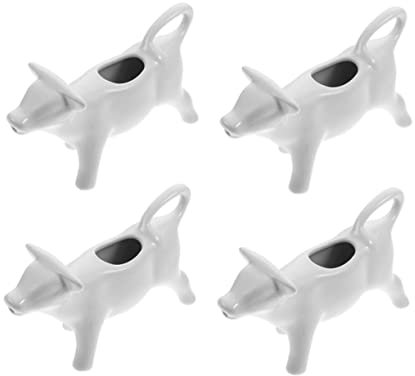 OFFSCH 4pcs Pichet Céramique Vache Forme Récipient Lait Sauce Cuisine Maison Restaurant