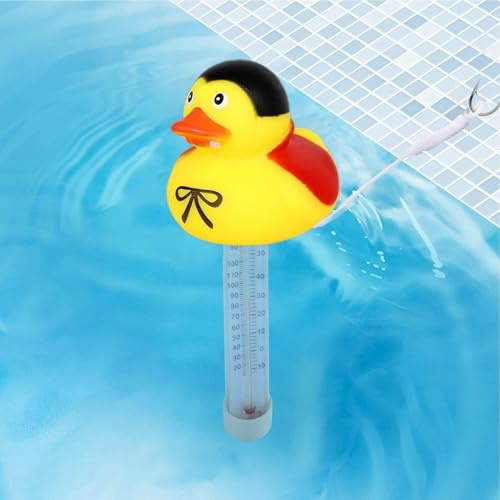 Pool-Thermometer, Schwimmendes Thermometer, Schwimmer Wassertemperatur Mit Schnur, Wassertemperatur Thermometer In Entenform, Thermometer Wassertemperatur Für Pool, Eisbad, Badewanne