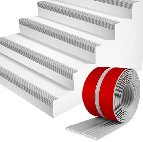 Nez de marche en forme de L - Autocollant - Protection de nez de marche - Étanche - Antidérapant - Pour escaliers intérieurs et extérieurs