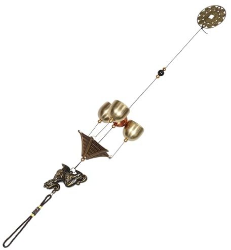 Ciieeo Vintage Metall-Feng-Shui-Windspiel für Garten und Haus, rustikales Tier-Design, hängende Glocken mit Glückssymbol, melodischer Klang für Innen- und Außenbereich, Balkondekoration