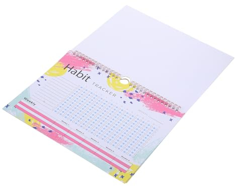 BATHVEVE Planner Habit Tracker per Apprendimento Inglese Monitoraggio Obiettivi e Abitudini Registro Data in Design ed Elegante per Studenti e Regali