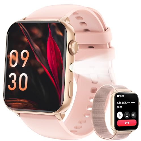 Baolubao Smart Watch for Women (Answer/Make Calls), 1.91 HD Fitness Watch with LED Flashlight/2 Straps/Heart Rate/Sp02/Sleep Monitor, 100+ Sports Modes, Step Counter Activity Tracker for Android/iOS