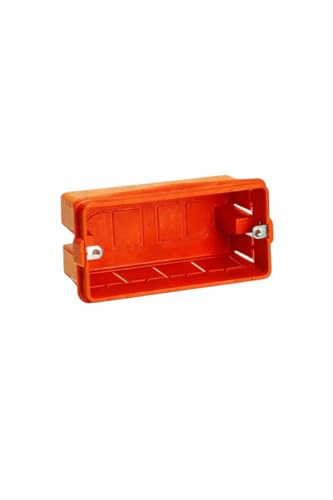 Scatola Rettangolare da Incasso per Frutti 4 Posti – In PP Giallo – Cassetta Incasso per Impianti Elettrici Civili – LEMAG SRL