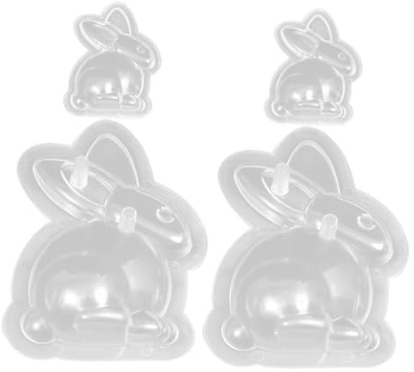 LALADEFIEE Moules À GâTeaux De PâQues 4 PièCes Moule À Chocolat En Plastique Flexible Pour Boulangerie Et Biscuit Design Lapin MatéRiau Alimentaire SéCurisé 5.91X4.33X2.76In