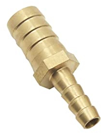 ACVACV Brass 2 Way Reduce La Manguera Recta Barb Barbed Tubería De Púas Reductor Acoplador De Cobre Conector Adaptador, For Agua De Gas De Combustible.(10mm-16mm Barb)