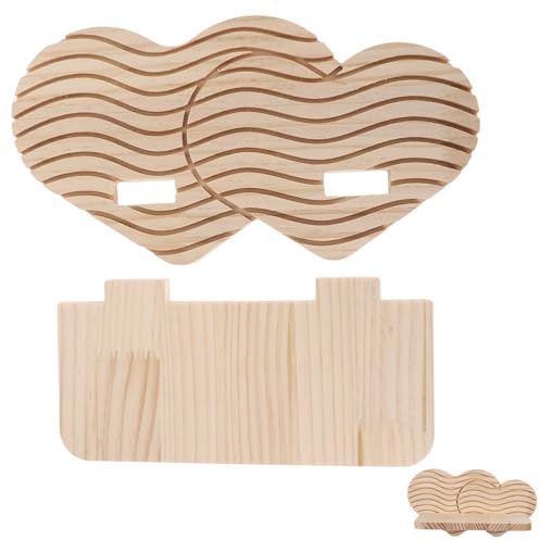 Toyvian Mensola da Parete Decorativa a Forma di Cuore in Legno Rustico Scaffale Galleggiante Vintage Supporto Hardware, per Soggiorno e Cucina