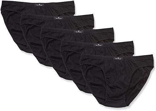 TOM TAILOR Slip da Uomo (Confezione da 5), Nero (Black 9000), M