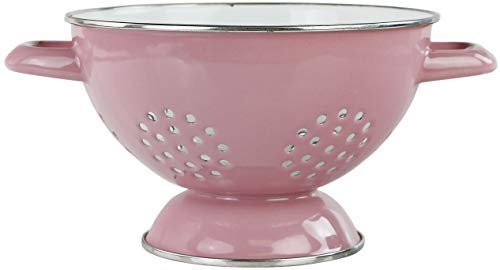 Calypso Basics 08692 by Reston Lloyd 1.5 Qt. Durable Enamel-on-Steel Colander, Pink