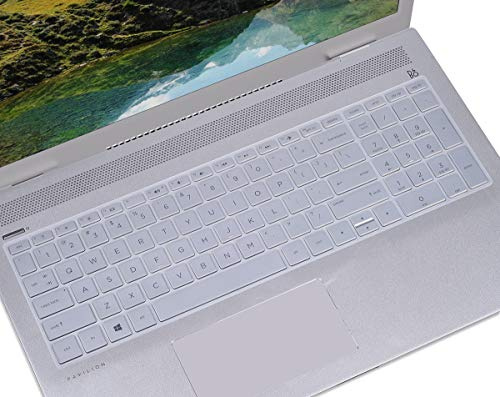 Tastatur-Abdeckung für HP Envy x360 2-in-1 15,6 Zoll Laptop/HP Pavilion Serie/15,6 15-DW/DY/CB/CC/CD/BW/BS Serie, 17,3 17 17-AE 17-BS 17-BW Serie Tastatur-Schutzfolie, transparent