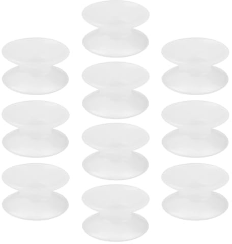 10 Stücke Aquarium Saugnapf Doppelseitig Saugnäpfe Silikon Doppel einseitig Saugheber Transparent Saugnäpfe für Glas Kunststoff