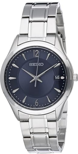 Seiko Herren-Uhr Quarz mit Edelstahlband SUR419P1