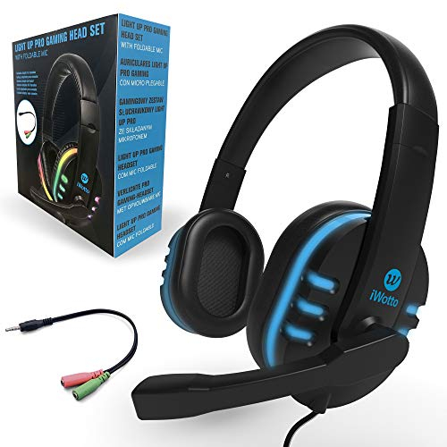 iWotto Casque de Gaming avec Suppression du Bruit, Confort et qualité, contrôle du Son