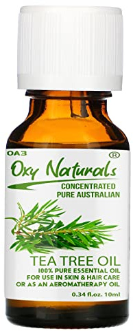 100% Pure Tea Tree Essential Oil, 10ml | Controls Sebum, Reduces Dark Spots & Acne Scars, Hair Growth, Aromatherapy