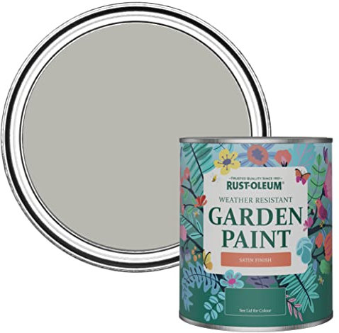 Rust-Oleum Grey Mould-Resistant Garden Paint In Satin Finish - Grey Tree 750ml