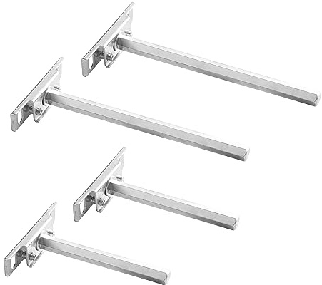 2x Natural Goods Berlin Tablarträger KAROW verdeckter Regalhalter schwebender Tablarhalter stabil Wandmontage unsichtbar schwerlast Regalträger justierbar Verstellschraube (verzinkt, 190mm)
