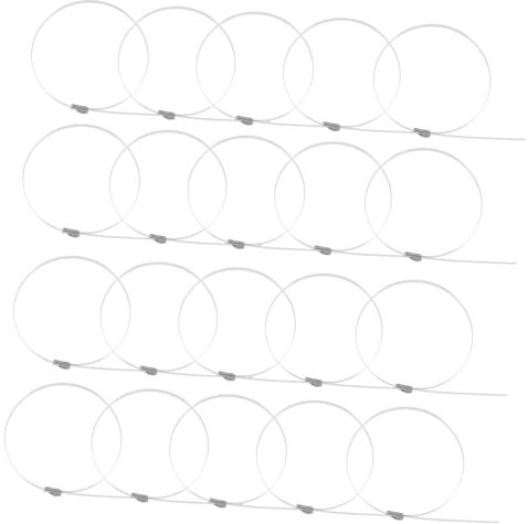 Anneome 100pcs Stainless Steel Tie Out Cable for Dogs Metal Zip Ties for Chain Link Fence Heavy Duty Dog Barrier Extender for Garden Fencing