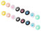 Yardenfun 16 Pièces Capuchon De Protection du Capuchon De Bascule du Contrôleur Switch Couvercle De Joystick Majuscules Couverture De Manette 3D Mignonne Gel De Silice OLED