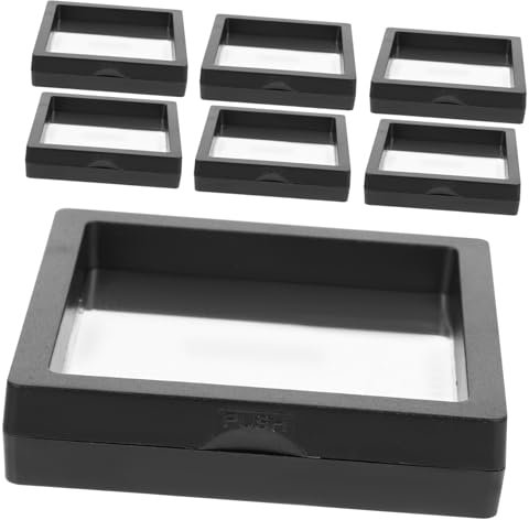 DEARMAMY 12stücke Floating Frame Münzen Display Box Halter Schweben Effekt Schmuck Behälter Mit Transparenten Folien Für Ausstellung Und Schutz Vor Sauerstoff