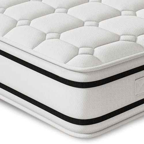 Vesgantti H4 20cm Höhe Matratze 180x200cm Orthopädische 7-Zonen-Tonnen-Taschenfederkern-Matratze Öko-Tex Zertifiziert Mittelfest Taschenfederkernmatratzen Kaltschaummatratze