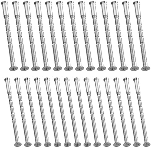 100Pcs M4/M3 Door Handle Bolt Through Fixings Set Door Handle Fixing Screws | M3 M4 Connecting Bolts and Sleeves Kit, Nickel Plated Carbon Steel, 35-60mm Adjustable Fit for Door Handle Furniture
