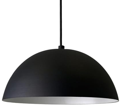 bamyum Lipeo Pendelleuchte Vintage Ø26cm Pendelleuchte Metall E27 Hängelampe Küche Hängeleuchten & Pendelleuchten, Hängelampe Schlafzimmer, Esszimmer Lampe Hängend Schwarz Wohnzimmerlamp