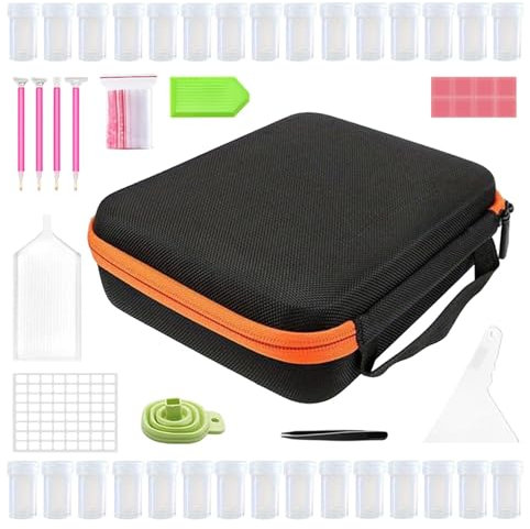 Scatola portaoggetti per pittura – efficiente scatola per smistamento con diamanti | Contenitore durevole per pittura con diamanti | Scatole versatili per l'organizzazione e l'artigianato con diamanti