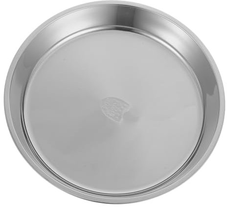 KOCKSHION Molde Redondo Inoxidable Antiadherente Para Hornear Pasteles y Pizzas Robusto Fácil De Limpiar Cocina