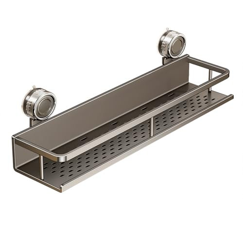 Generico Mensola Per Bagno Con Ventosa | Mensola Organizzatore Doccia - Soluzione Organizzazione Parete per Casa Bagno Cucina, Risparmio Spazio con Porta Shampoo e Saponi