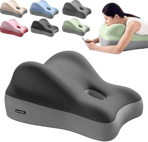 Cojín de espuma viscoelástica para elevación de cadera, almohada de cuña para parejas con alivio lumbar y cuello, ideal para parejas, uso doméstico, soporte de cama/sofá (gris)