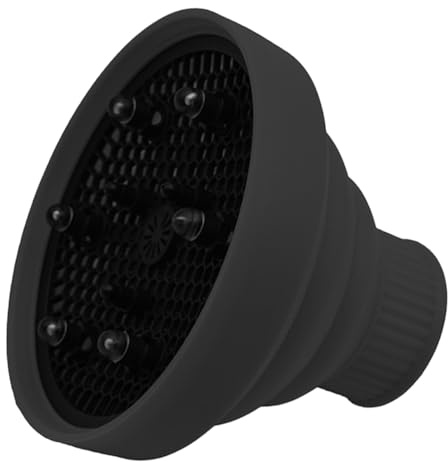 VALICLUD Portable Silicone Hair Dryer Diffuser Attachment Heat Resistant Blow Dryer Accessory for Even Air Distribution Frizz Reduction and Curly Hair Styling at Home and Salon Use