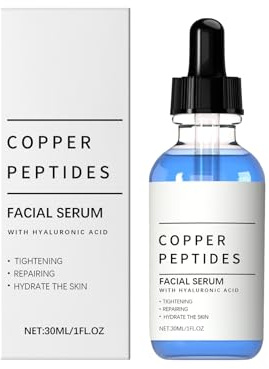 GHK-Cu kopparpeptidserum för ansiktet, anti-aging serum med hyaluronsyra, fuktgivande ansiktsserum för att minska fina linjer och rynkor, främjar hudens elasticitet (1)