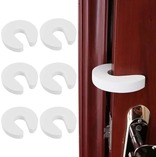 Androxeda 6 Stück Klemmschutz für Türen, Türstopper Türkeil Türschutz, Türklemme Türstopper Türschutz, Für Baby Kinder Familie Schlafzimmer Wohnzimmer