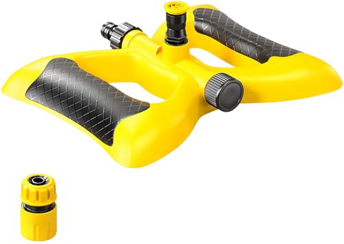 FUFRE Arroseur carré rotatif à 360 degrés - Grande surface - Pour arrosage de jardin et extérieur (A)