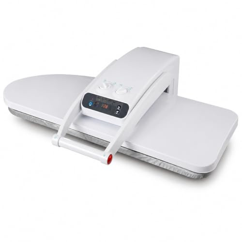 ångpress, Strykmaskin | 1800w Klädpress Med 84 X 31 Cm Pressyta, 150 G/Min ånga, 55 Kg Tryck, LED-Display, 5 Tyginställningar Och 280 Ml Tank