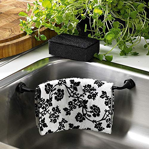 Magnosphere Magnetische Spültuchhalter - Flexible m/Gegenmagnete für Edelstahlbecken L: 23cm, Farbe:schwarz