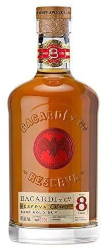 BACARDÍ Reserva Ocho, ron prémium caribeño, estuche regalo, 40%, 70 cl