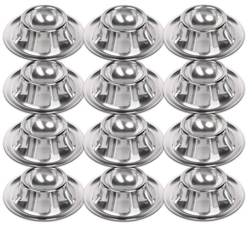 Schramm® 12 Eierbecher aus Edelstahl, poliert, stapelbar, 12 Eierbecher Eierbecher Eierständer