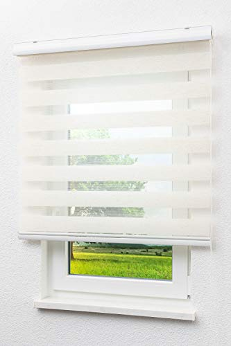 LYSEL - Qualitätsdoppelrollo Leinen, (B x H) 210cm x 175cm in beige/Leinen