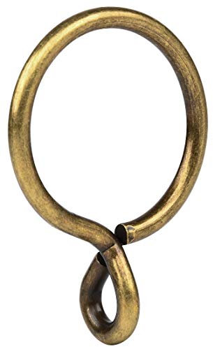 Curtain Rings with Eyelet - 1.7 Metal Ring for Curtain Hook Pins 28Pcs-Antique Brass