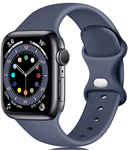 Epova Bracelet Compatible avec Apple Watch 38mm 42mm 40mm 44mm 41mm 45mm 46mm 49mm, Silicone de Remplacement Bracelet Compatible avec iWatch SE 3 Series 11 10 9 8 7 6 5 4 3 2 1