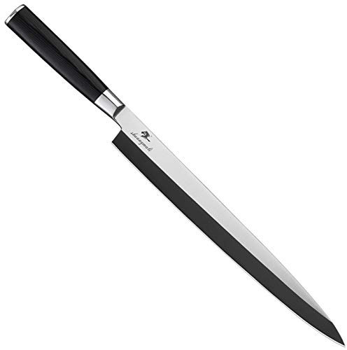 Coltello da 12 pollici di sushi 5CR15. Acciaio inossidabile Acciaio Pesce Cucina Cuoco unico Coltelli Cuoco Cuoco Sharp Cleaver Salmone Sashimi Coltello da cucina Coltello da cucina