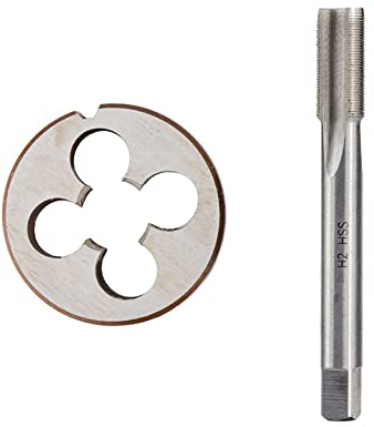 JAINGU 1 Satz Rechtsgewindebohrer und Matrizensatz M3 M4 M5 M6 M7 M8 10 M12 M14 Metallgewindewerkzeuge Maschinenstecker Gewindebohrer Metrische Gewindebohrer,M12x1.5 Set