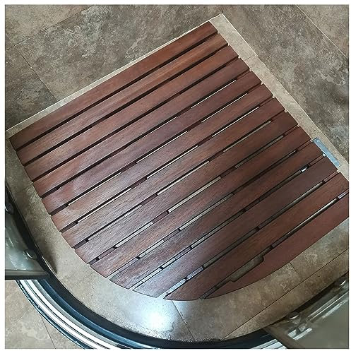 Badematten Badteppich Badezimmerteppich Schwere Hölzern Badematte Fächerförmig Groß Duschmatte, Saunamatte Für Türöffnung Badewanne Tümpel Strand Fußmatte Mit Griffdesign, Eck-Blumentopfständer ( Colo